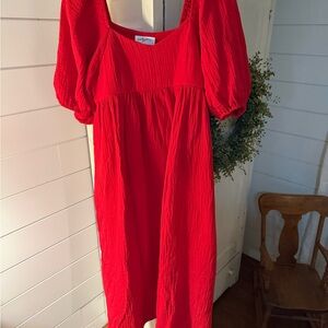 Carly Jean Los Angeles Red Dress Size Large Fits a 10-12